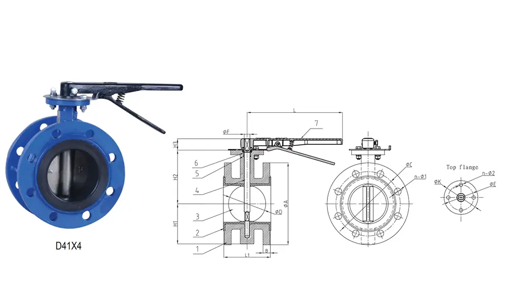 BS EN 593 Flanged Butterfly Valve